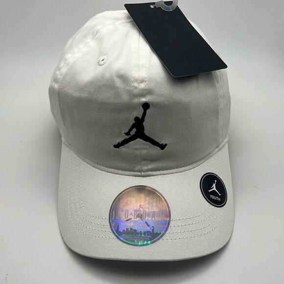 Nike Air‎ Jordan Boys Jumpman Snapback Strapback Adjustable Cap Hat White NWT - Picture 1 of 5